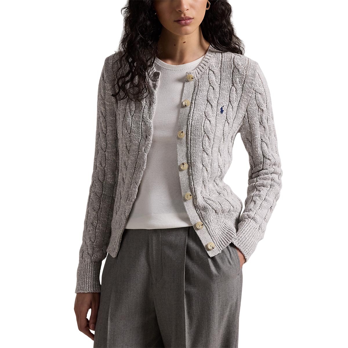 Polo Ralph Lauren Cable-Knit Ragg Cotton Cardigan